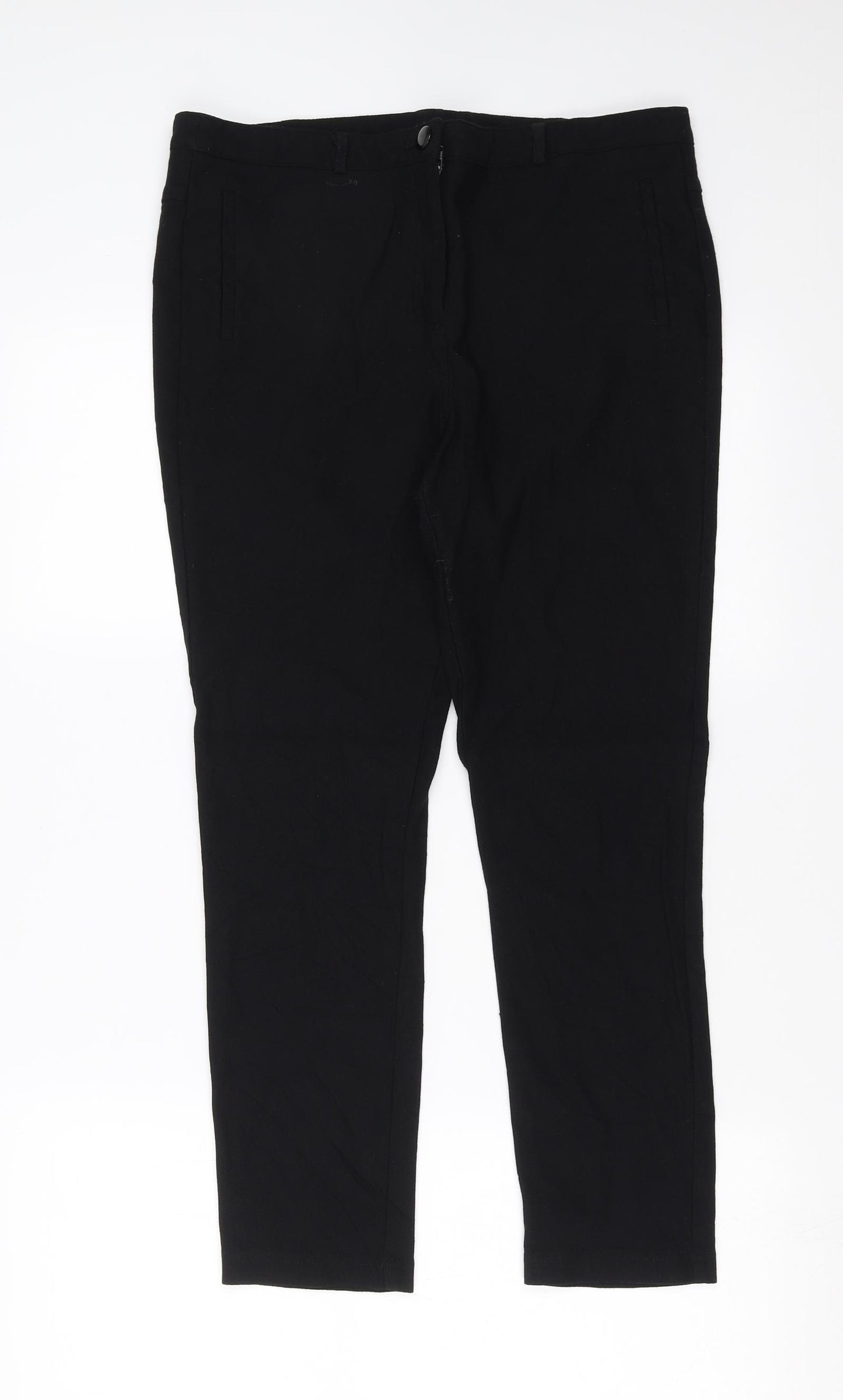 Preworn Womens Black   Trousers  Size 34 in L24 in