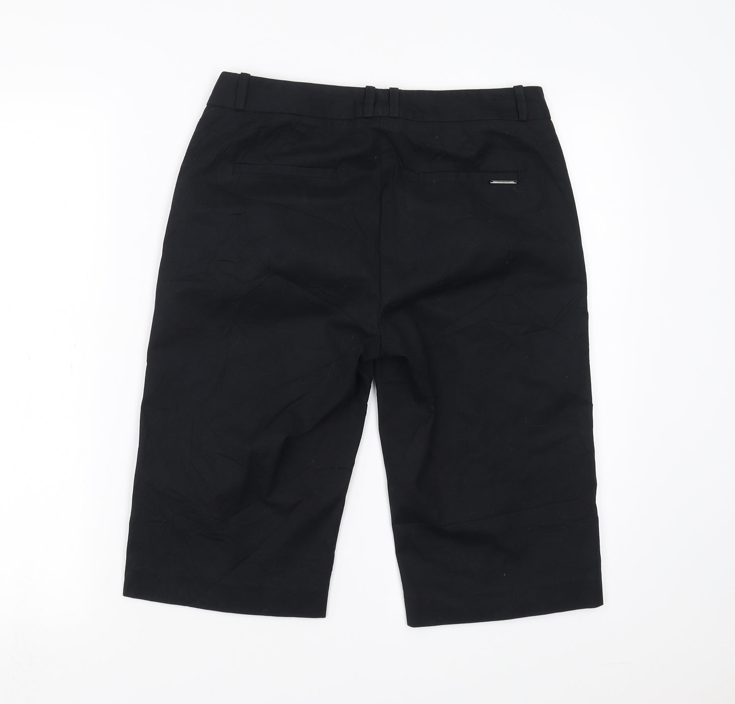 Marks and Spencer Womens Black   Chino Shorts Size 8