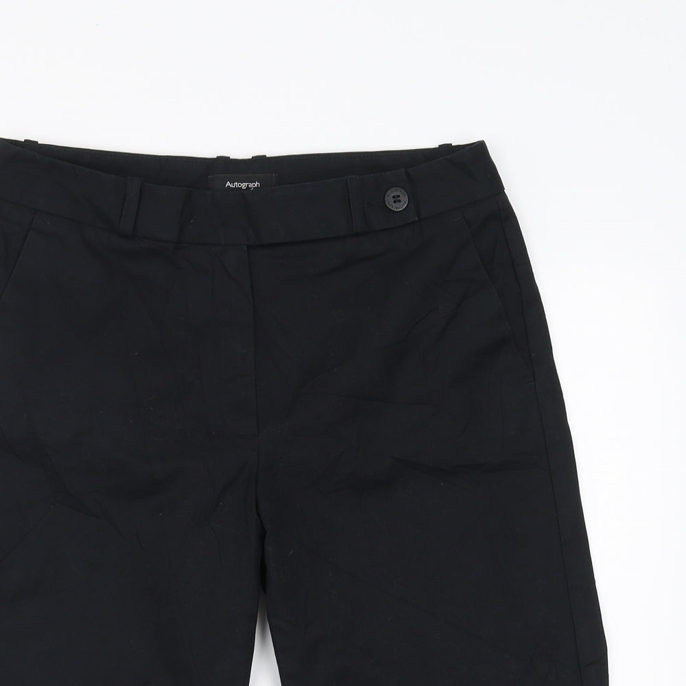 Marks and Spencer Womens Black   Chino Shorts Size 8