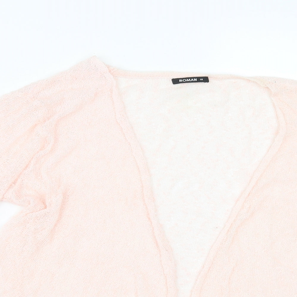 Roman Womens Pink   Cardigan Jumper Size 18