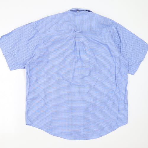 Lee Cooper Mens Blue Check   Button-Up Size 16