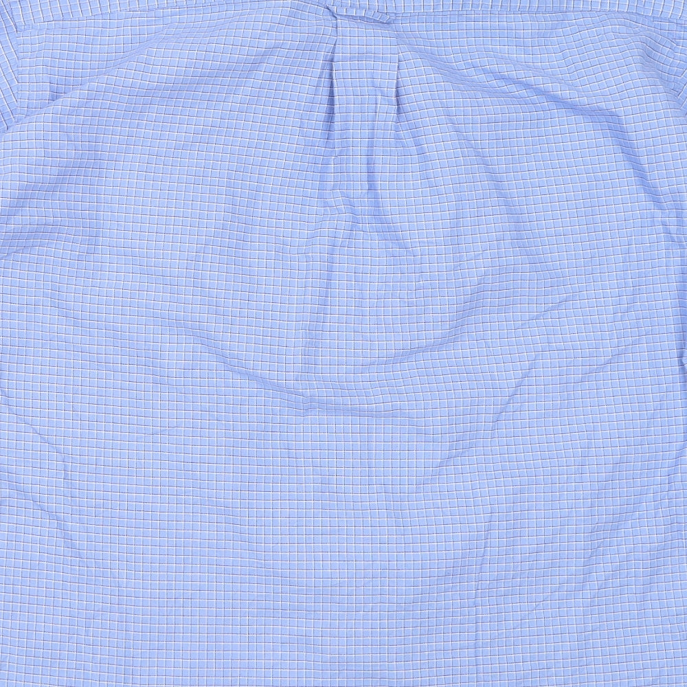Lee Cooper Mens Blue Check   Button-Up Size 16