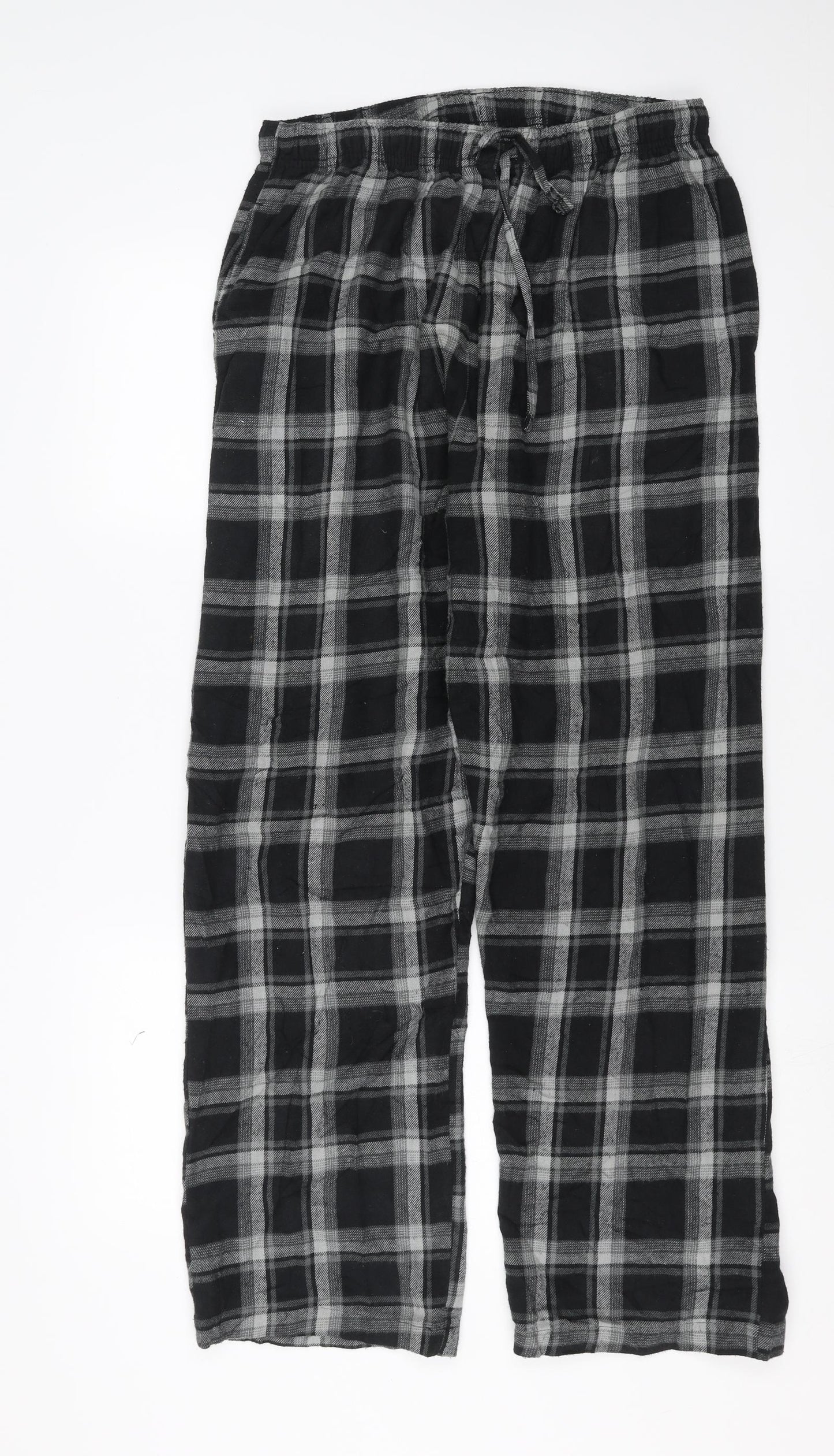 Avenue Mens Black Check   Pyjama Pants Size M