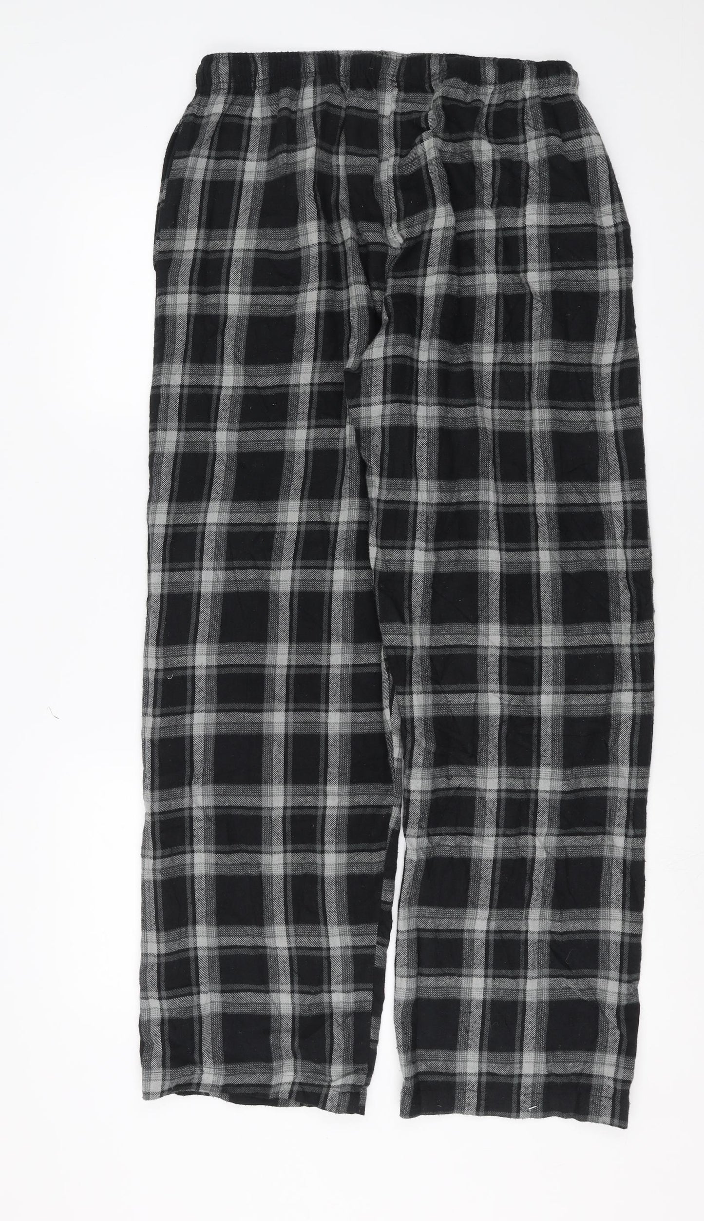 Avenue Mens Black Check   Pyjama Pants Size M