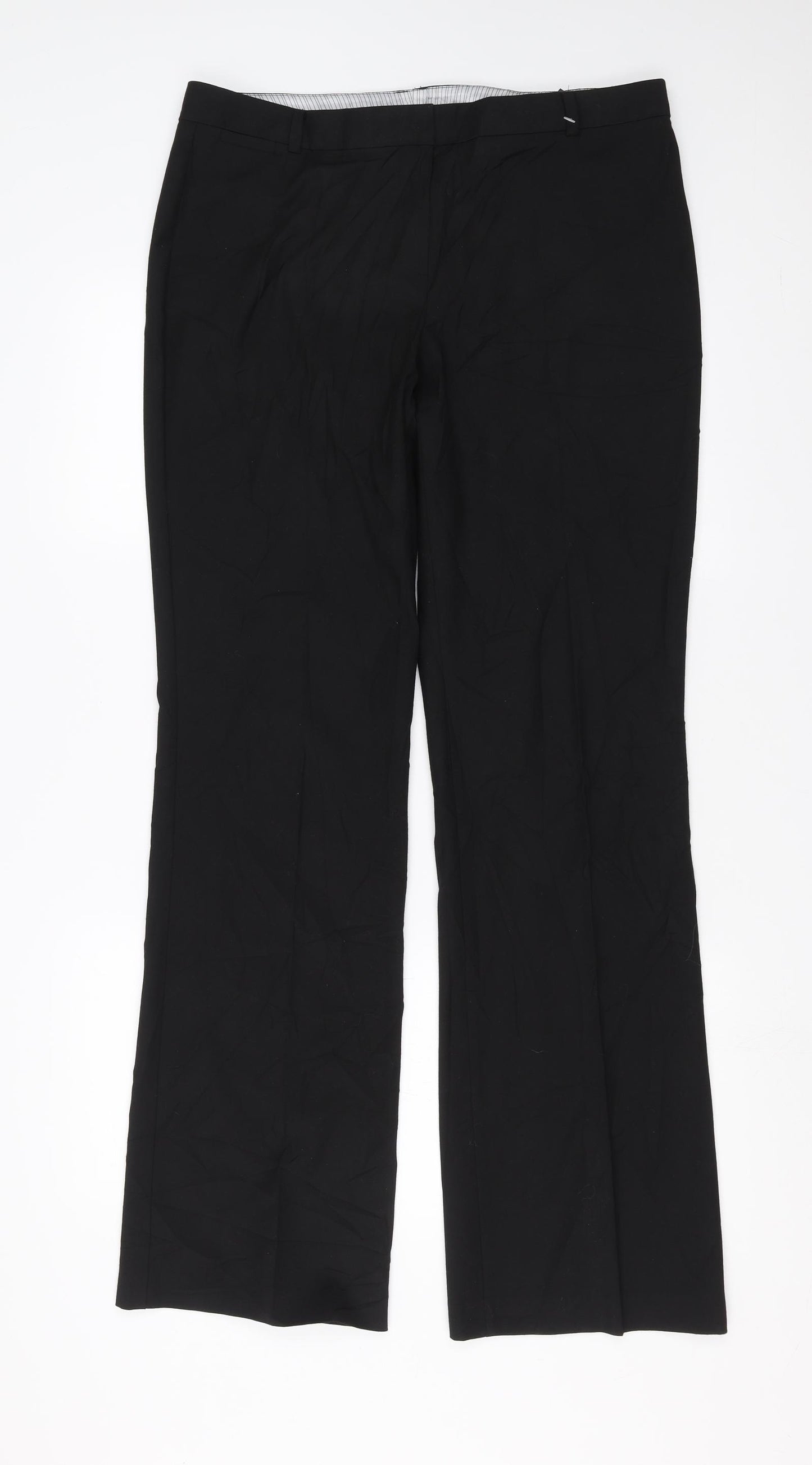 Marks and Spencer Womens Black   Trousers  Size 14 L32 in - Long leg