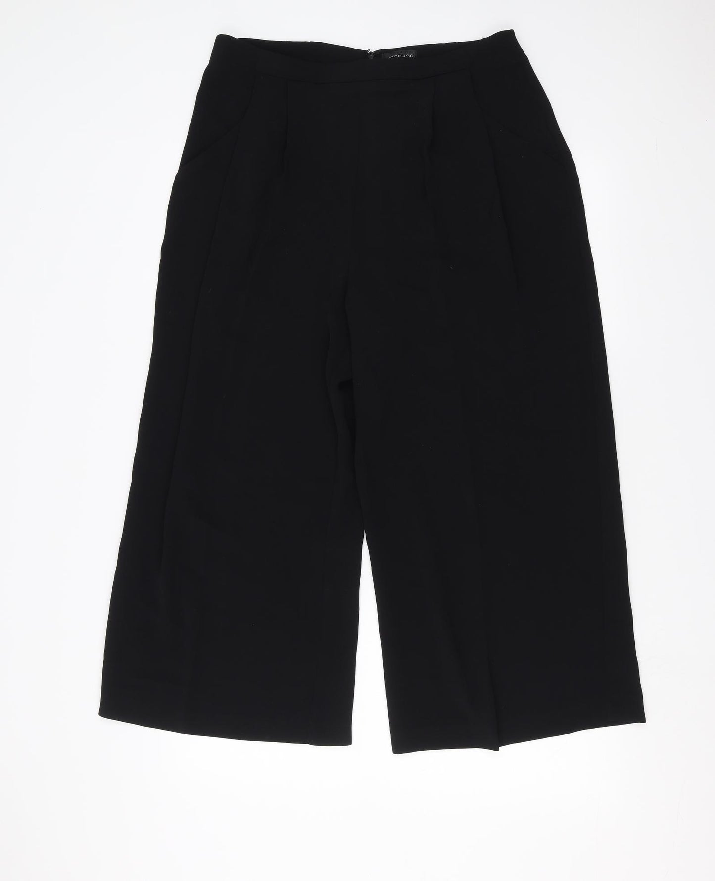 Topshop Womens Black   Trousers  Size 14 L23 in - Culottes