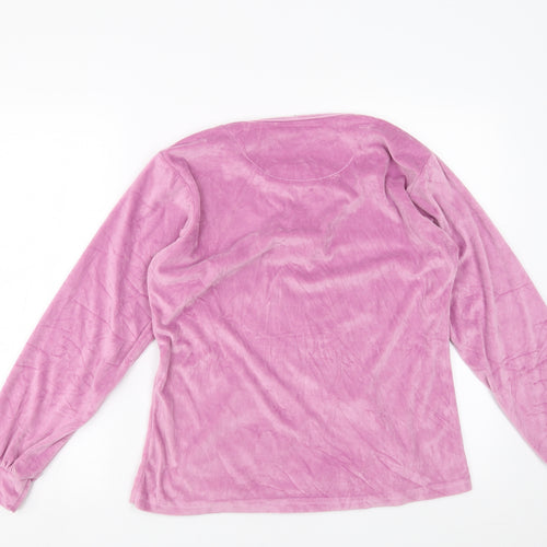 teng sheng Womens Purple Solid  Top Pyjama Top Size S  - cat