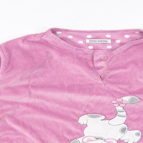 teng sheng Womens Purple Solid  Top Pyjama Top Size S  - cat