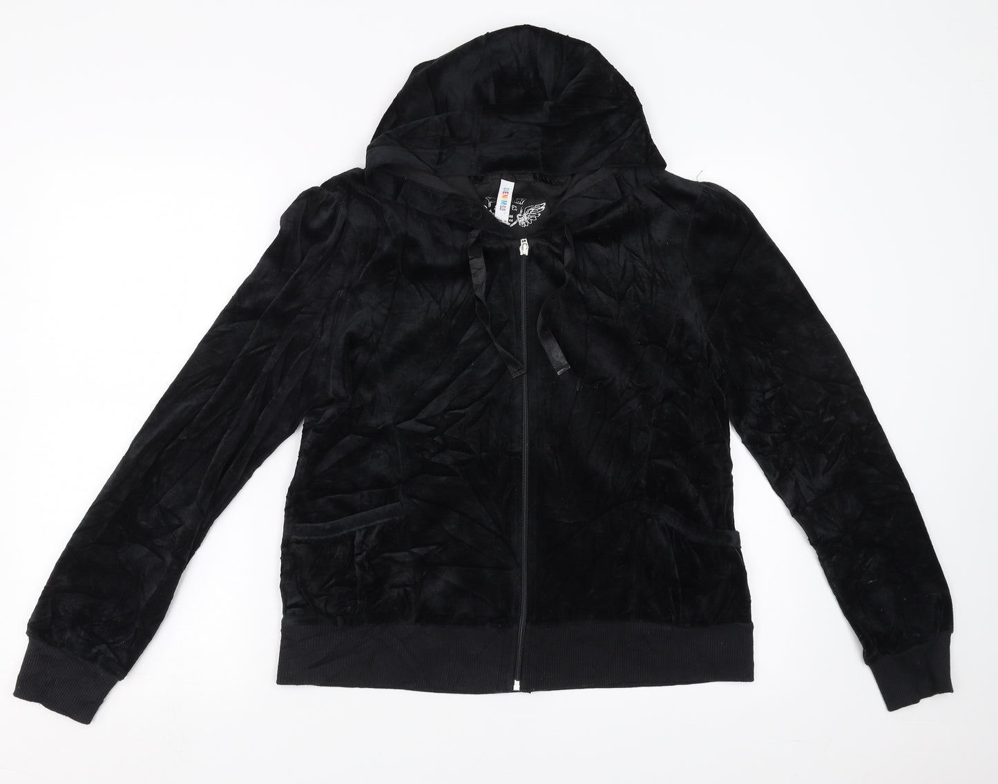 Primark Womens Black   Full Zip Hoodie Size 18