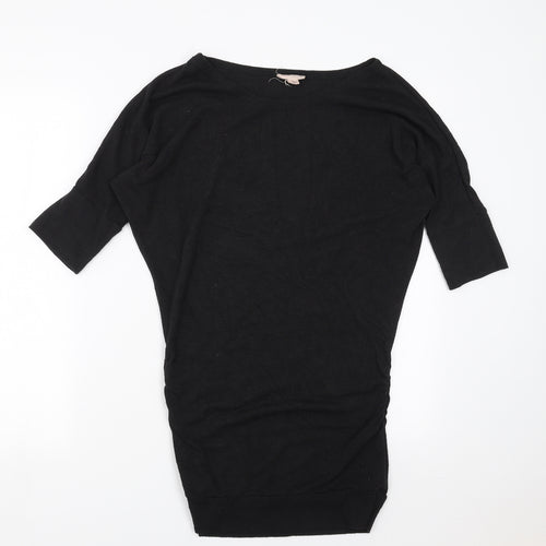 Preworn Womens Black  Knit Pullover Jumper Size S