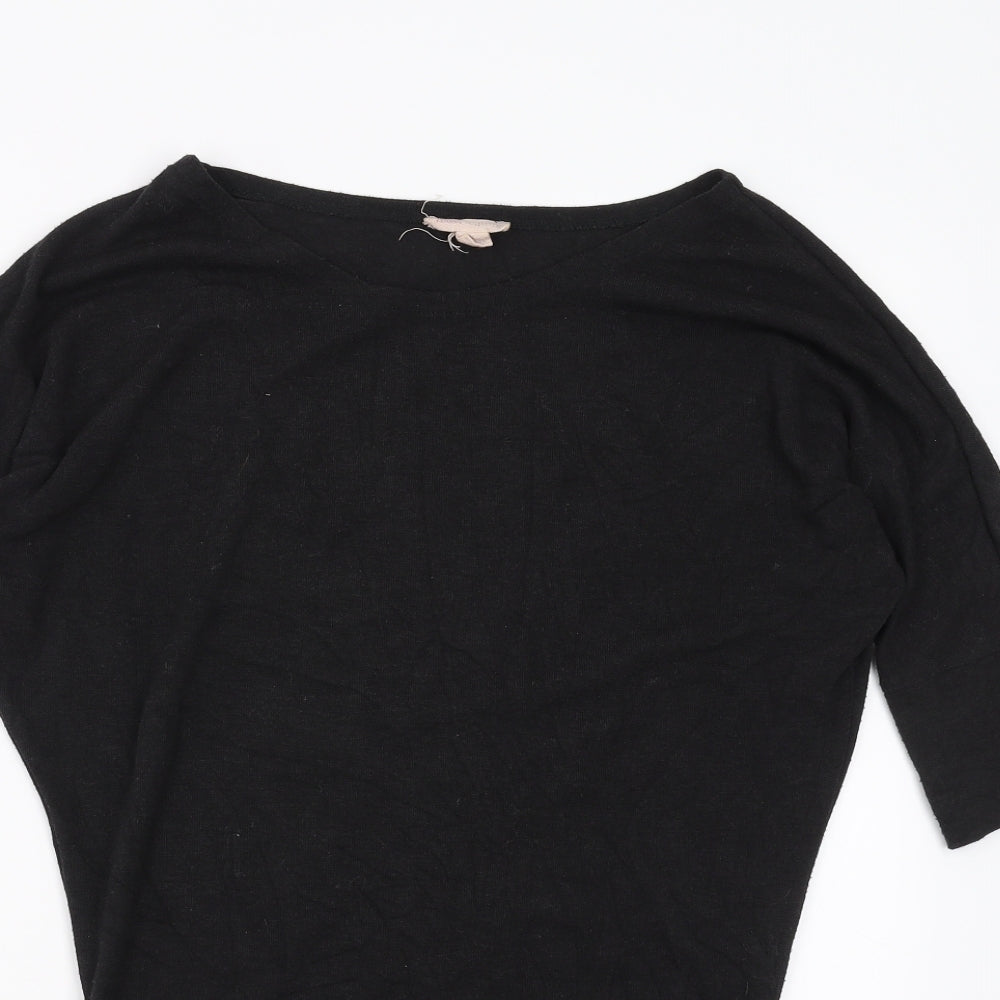 Preworn Womens Black  Knit Pullover Jumper Size S