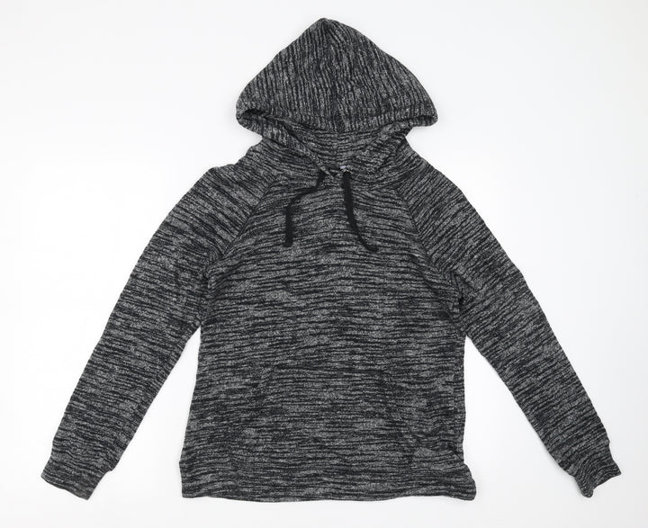 FOREVER 21 Womens Grey Knit Pullover Hoodie Size L