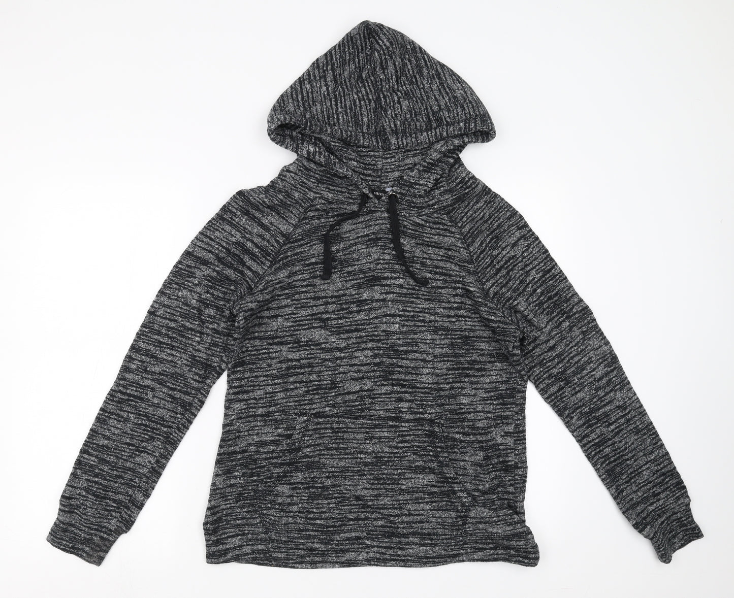 FOREVER 21 Womens Grey  Knit Pullover Hoodie Size L