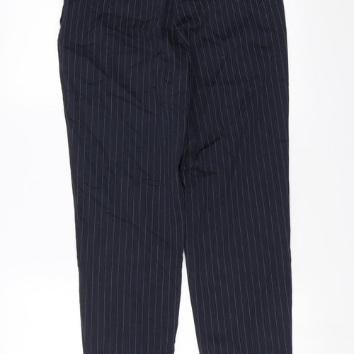 H&M Womens Blue Striped  Trousers  Size 16 L27 in