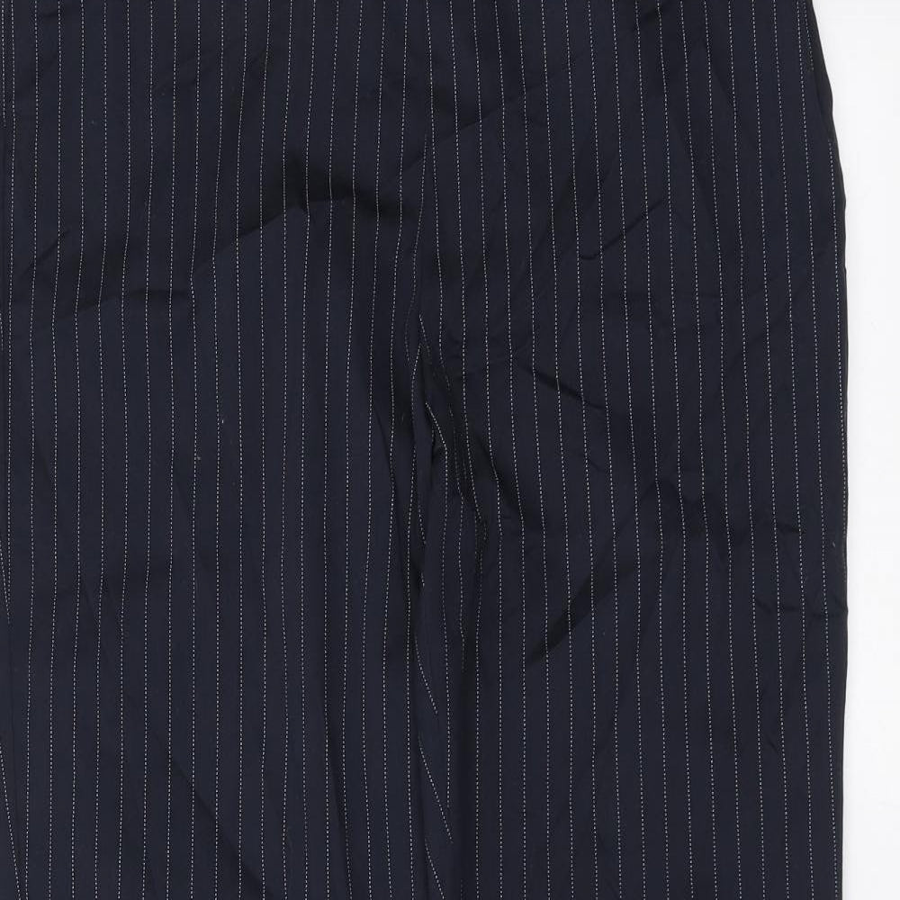 H&M Womens Blue Striped  Trousers  Size 16 L27 in