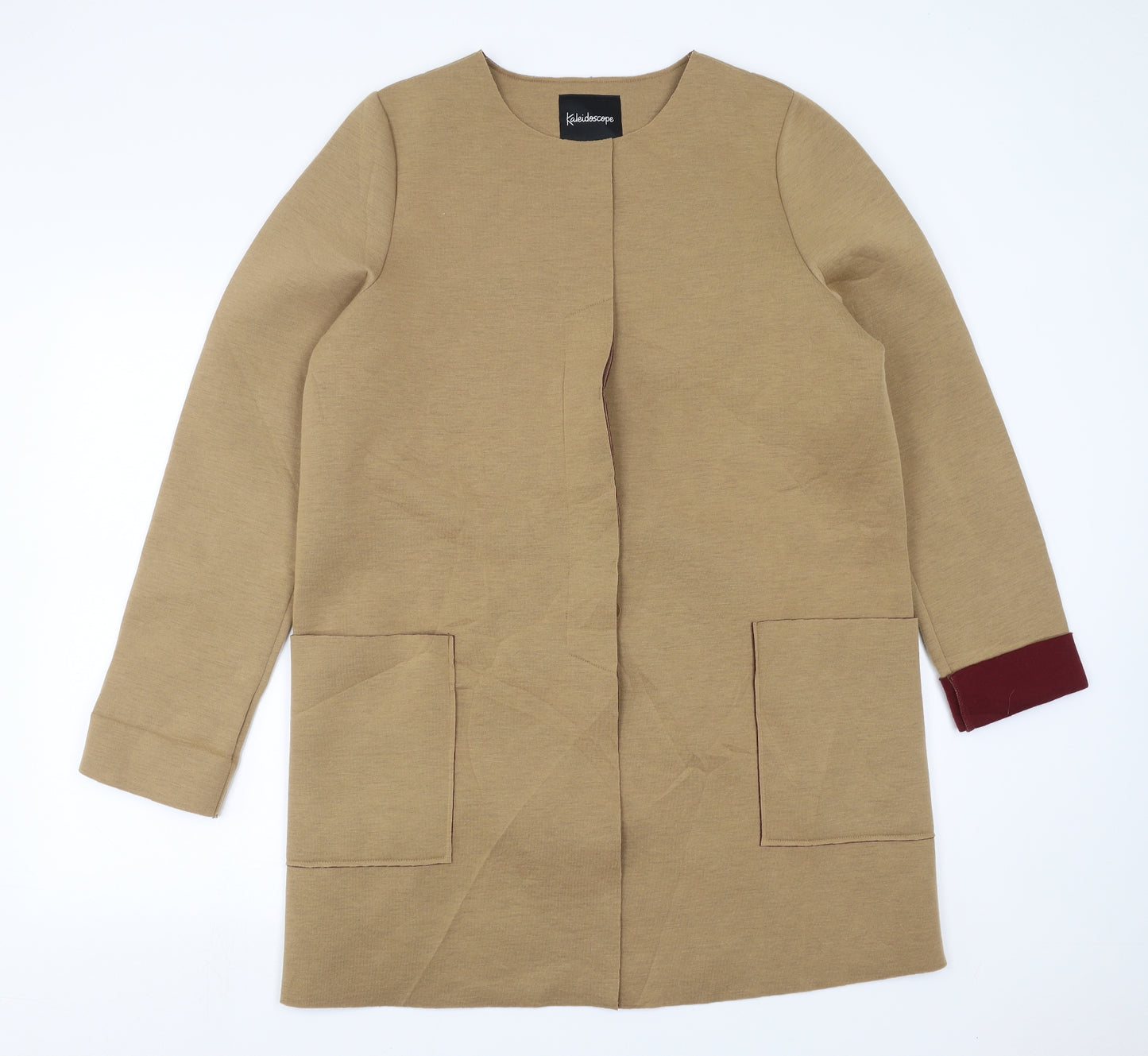Kaleidoscope Womens Beige   Overcoat Coat Size 14