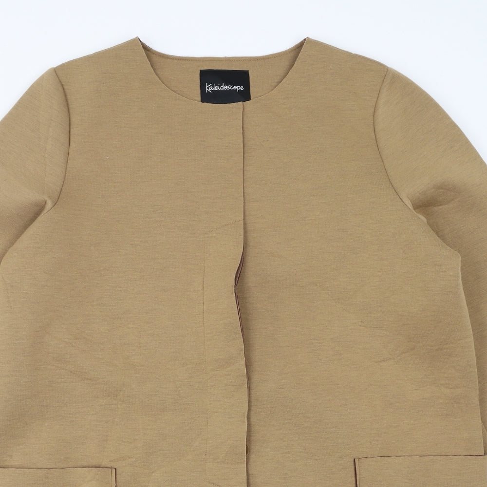 Kaleidoscope Womens Beige   Overcoat Coat Size 14