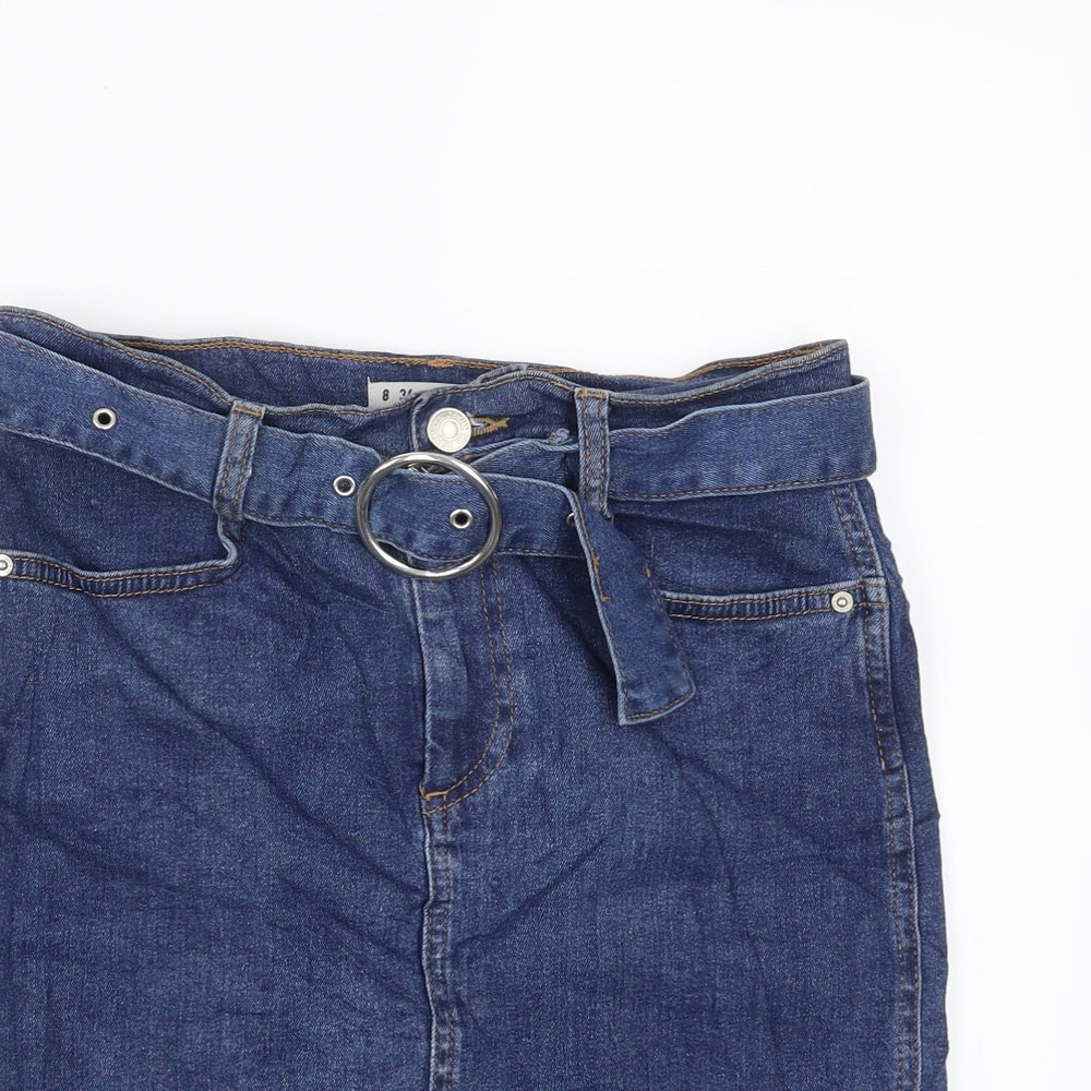 Primark Womens Blue  Denim Mini Skirt Size 8