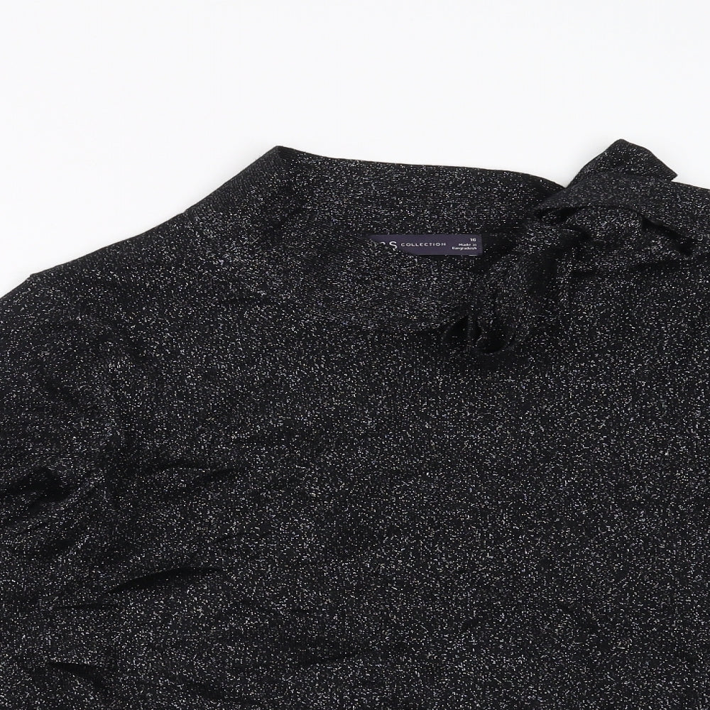 Marks and Spencer Womens Black   Pullover Jumper Size 16