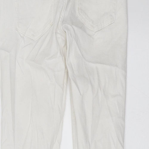 River Island Girls White  Denim Skinny Jeans Size 9 Years - Distressed