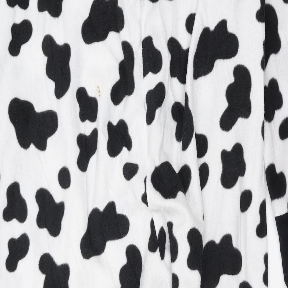F&F Womens White Animal Print Fleece Top One Piece Size 16  - cow print onesie