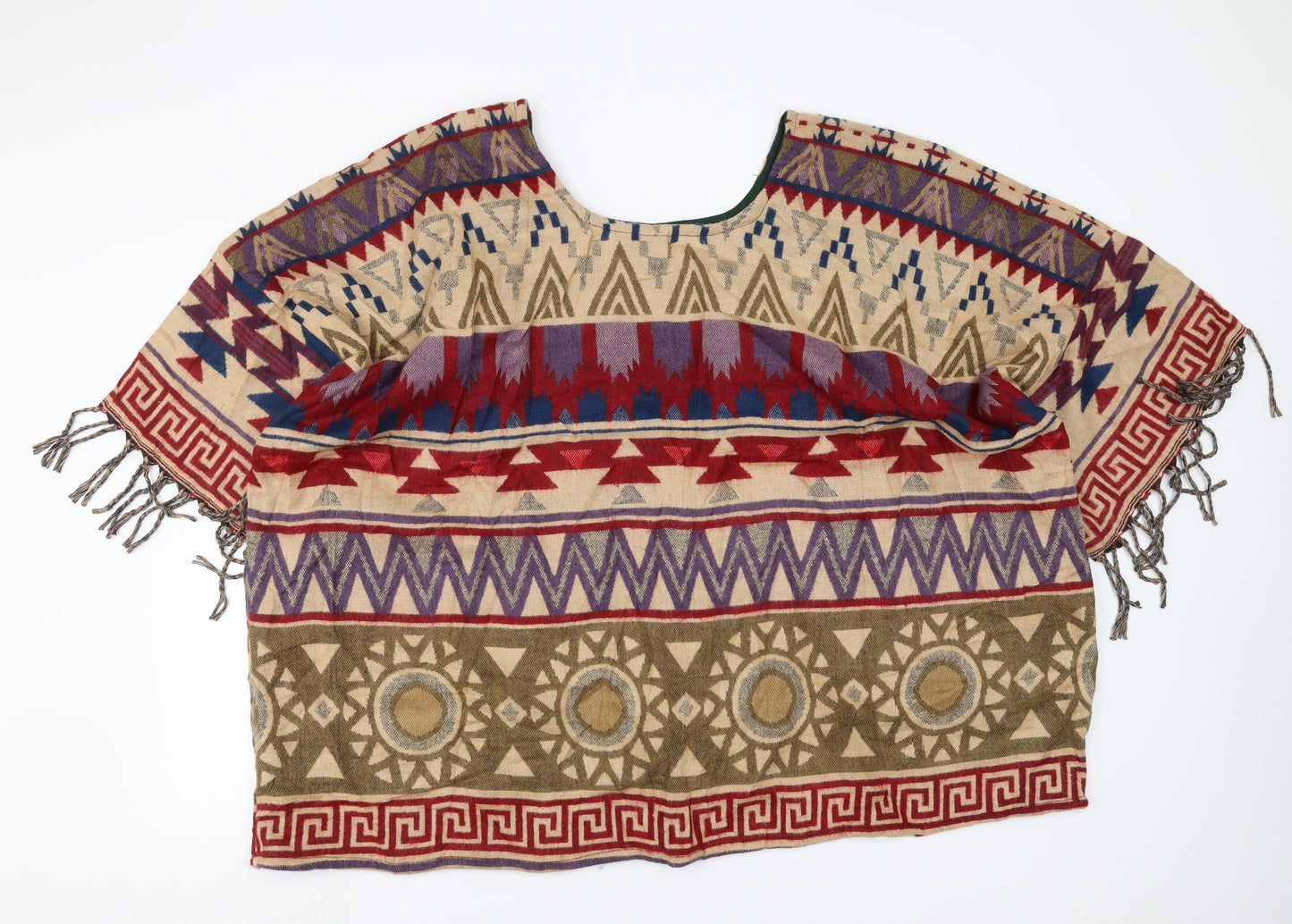 global mandala clothing Womens Multicoloured Geometric  Tunic T-Shirt One Size