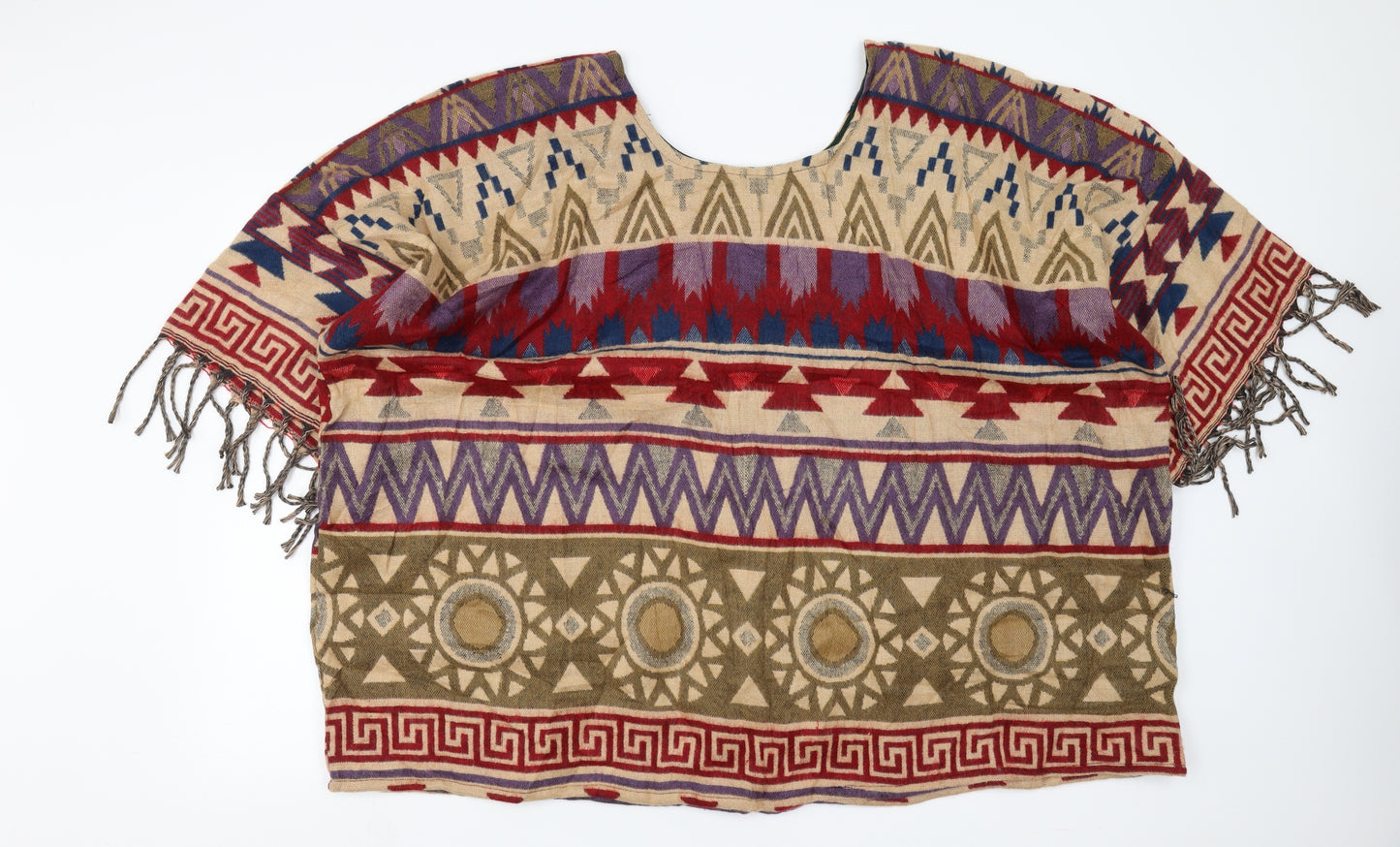 global mandala clothing Womens Multicoloured Geometric  Tunic T-Shirt One Size