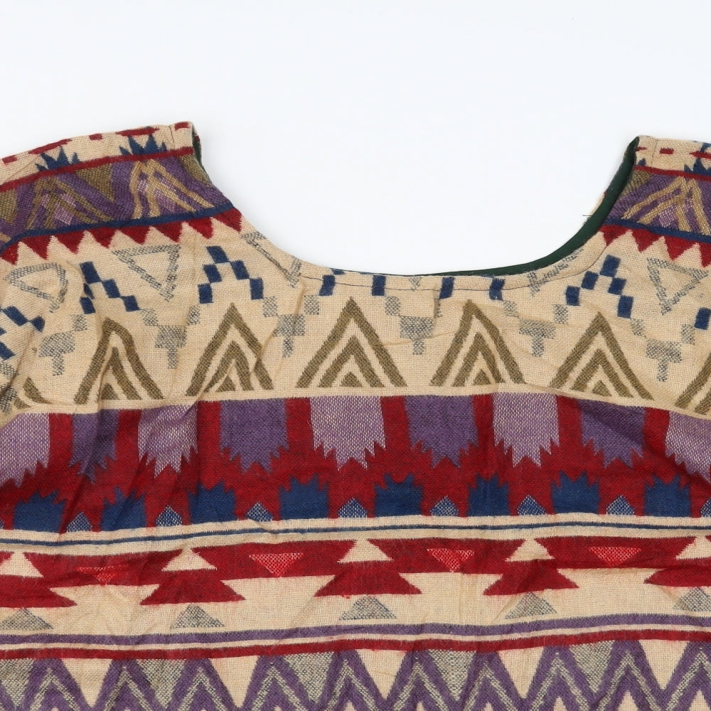 global mandala clothing Womens Multicoloured Geometric  Tunic T-Shirt One Size