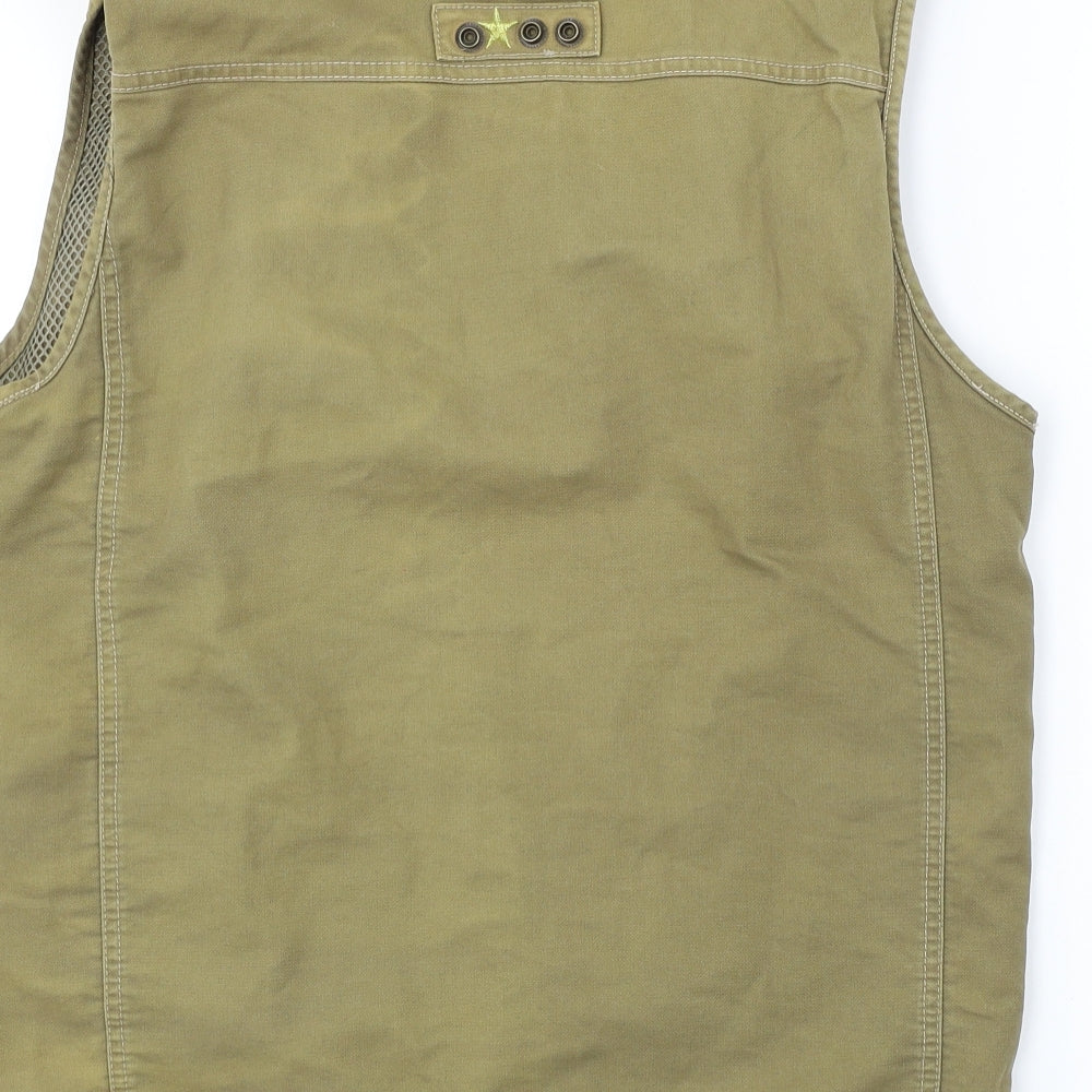 k.l.n.u Mens Green   Gilet Coat Size M