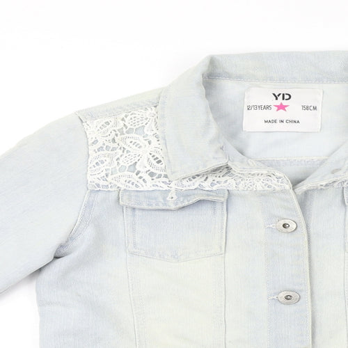 YD Girls Blue Ombré  Jacket Coat Size 12-13 Years