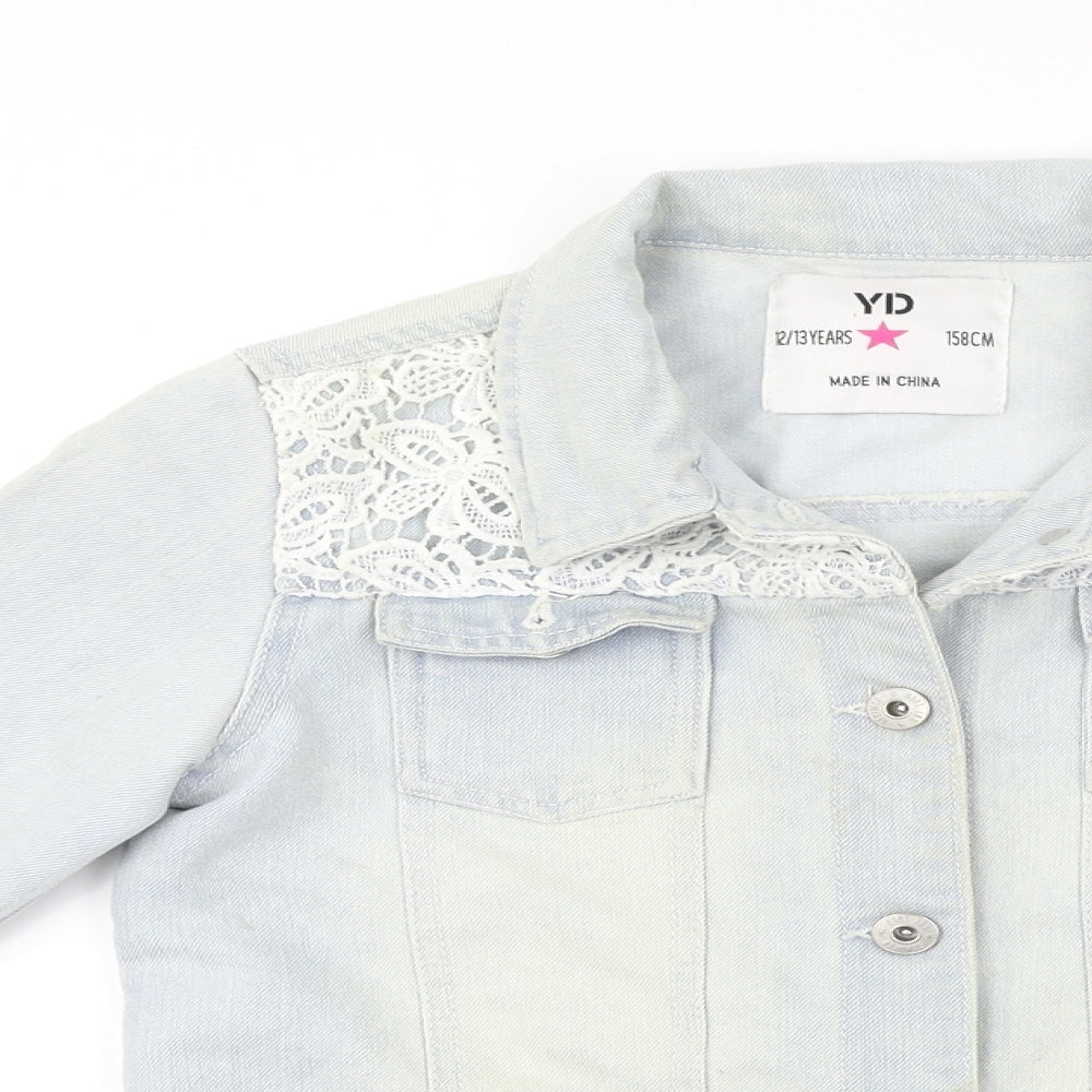 YD Girls Blue Ombré  Jacket Coat Size 12-13 Years