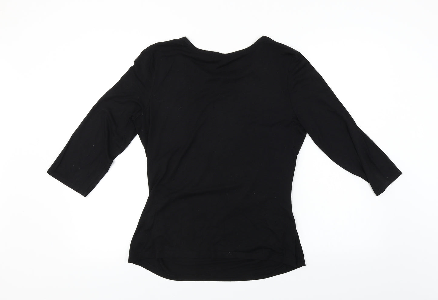 Belle Vere  Womens Black  Rayon Basic T-Shirt Size L