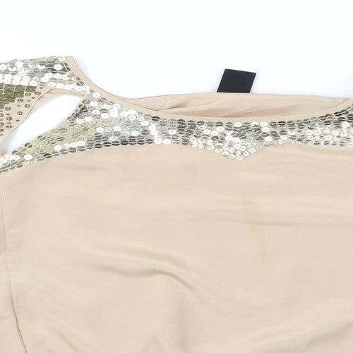 Villa  Womens Beige   Basic Blouse Size L