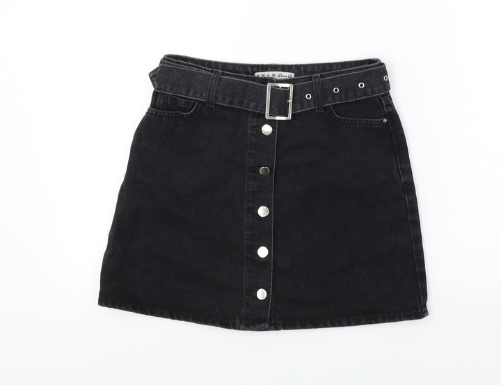 denim co Womens Black   A-Line Skirt Size 8