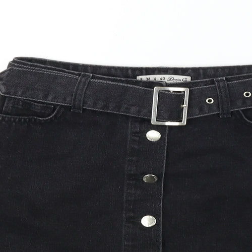 denim co Womens Black   A-Line Skirt Size 8