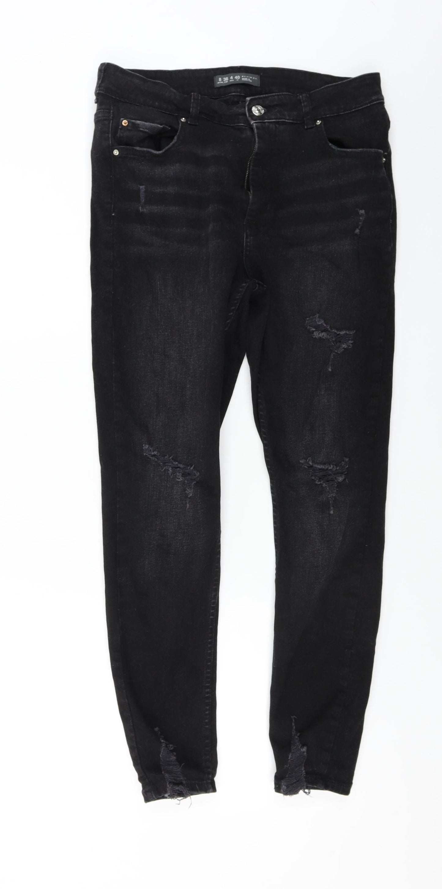 DENIM  Womens Black   Straight Jeans Size 8 L25 in