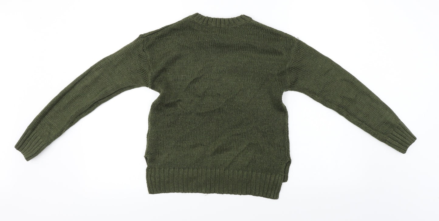 New Look  Girls Green   Pullover Jumper Size 12-13 Years