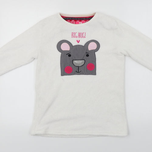 YD Girls White   Pullover Jumper Size 12-13 Years