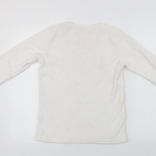 YD Girls White   Pullover Jumper Size 12-13 Years