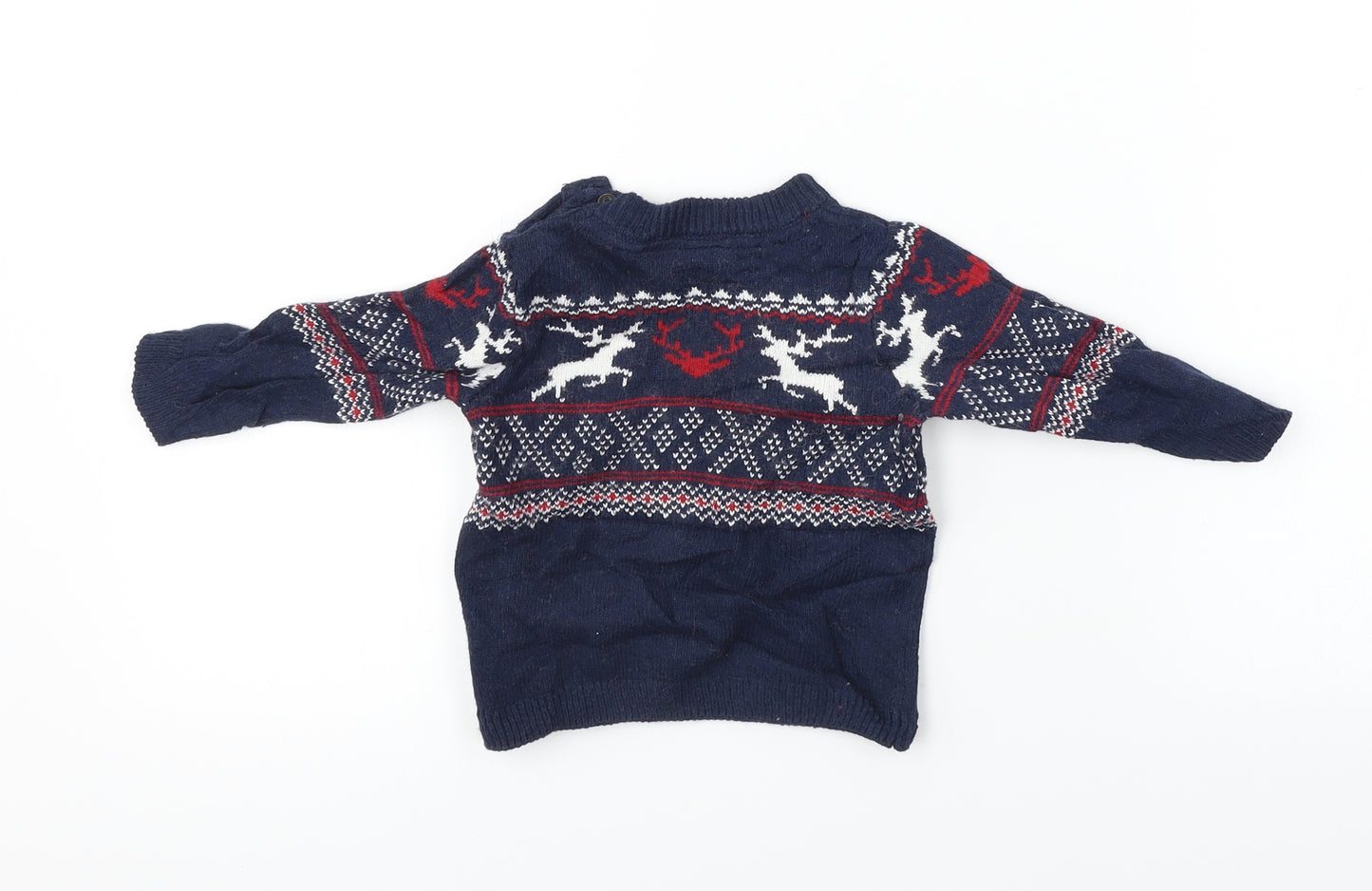 H&M  Boys Blue   Pullover Jumper Size 6-9 Months