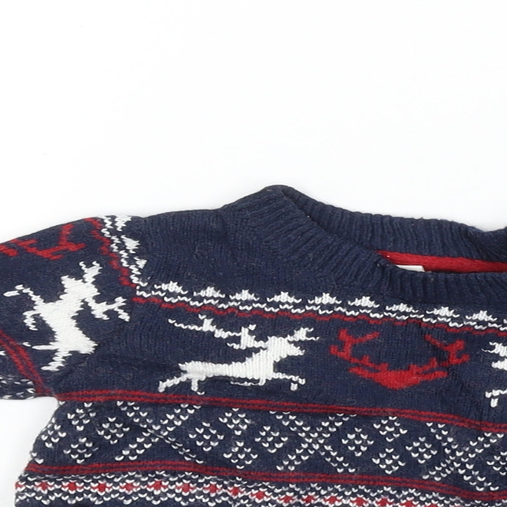 H&M  Boys Blue   Pullover Jumper Size 6-9 Months