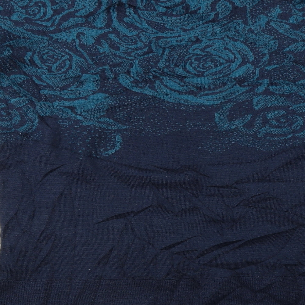 Monsoon  Womens Blue Floral  Pullover Jumper Size S