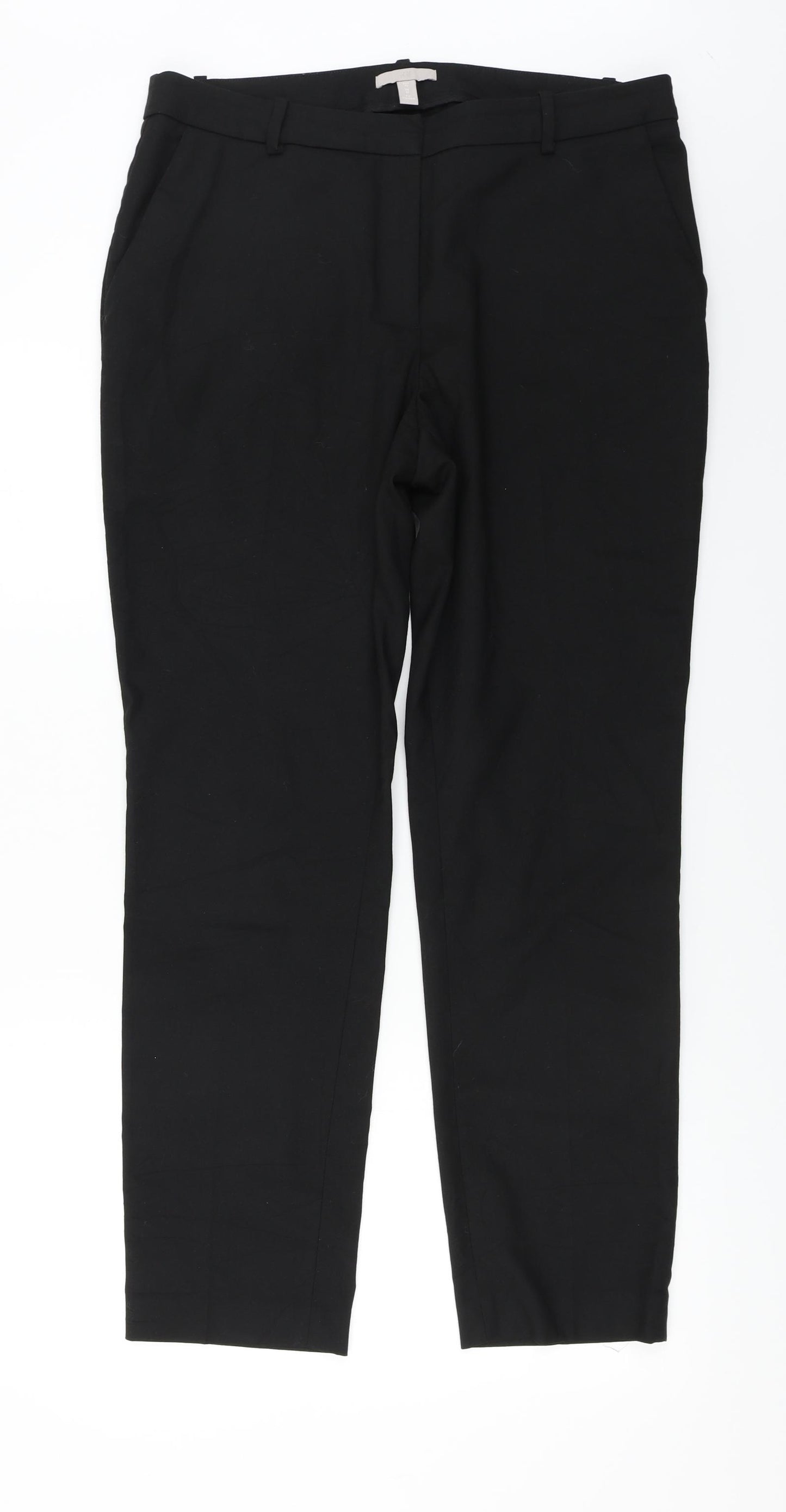 H&M Womens Black   Trousers  Size 14 L26 in