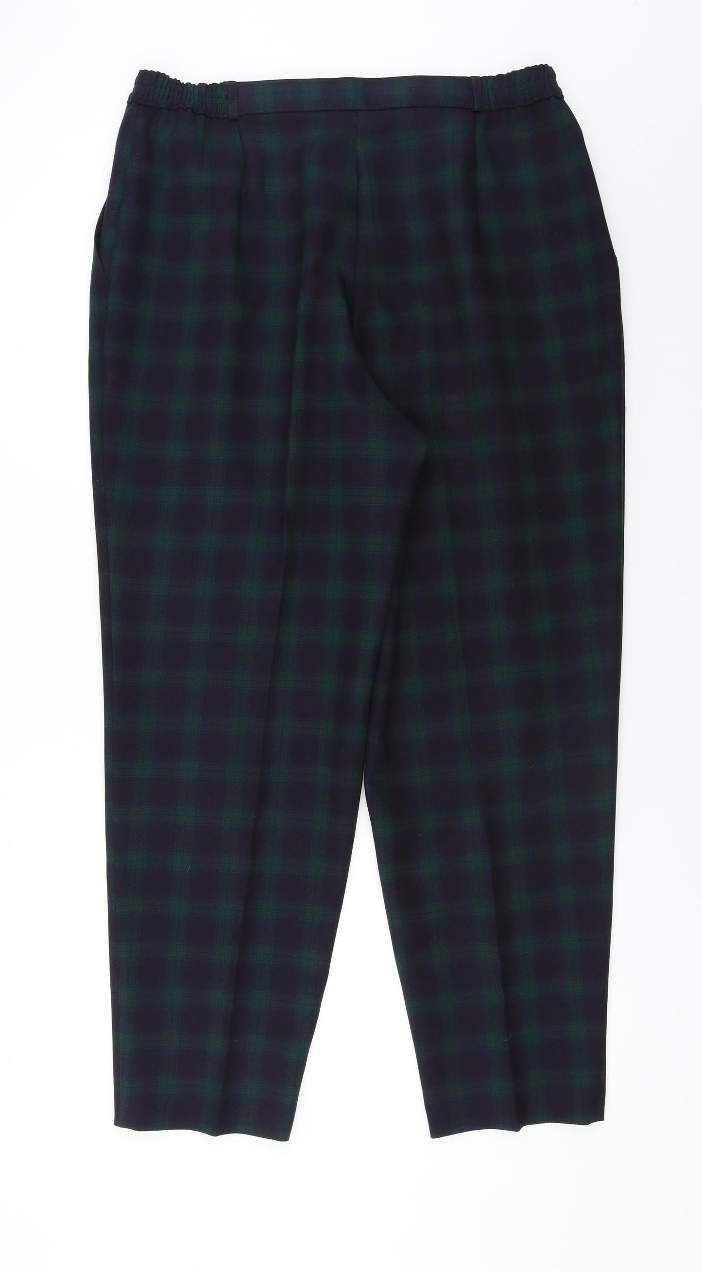 St michael      Womens Blue Check  Trousers  Size 18 L27 in