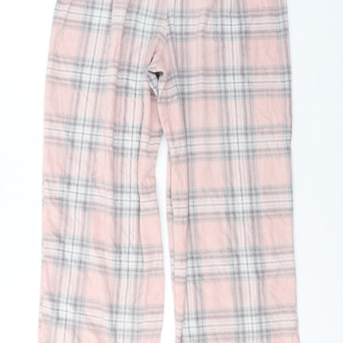 Marks and Spencer  Womens Pink Check  Sweatpants Trousers Size 10 L26 in