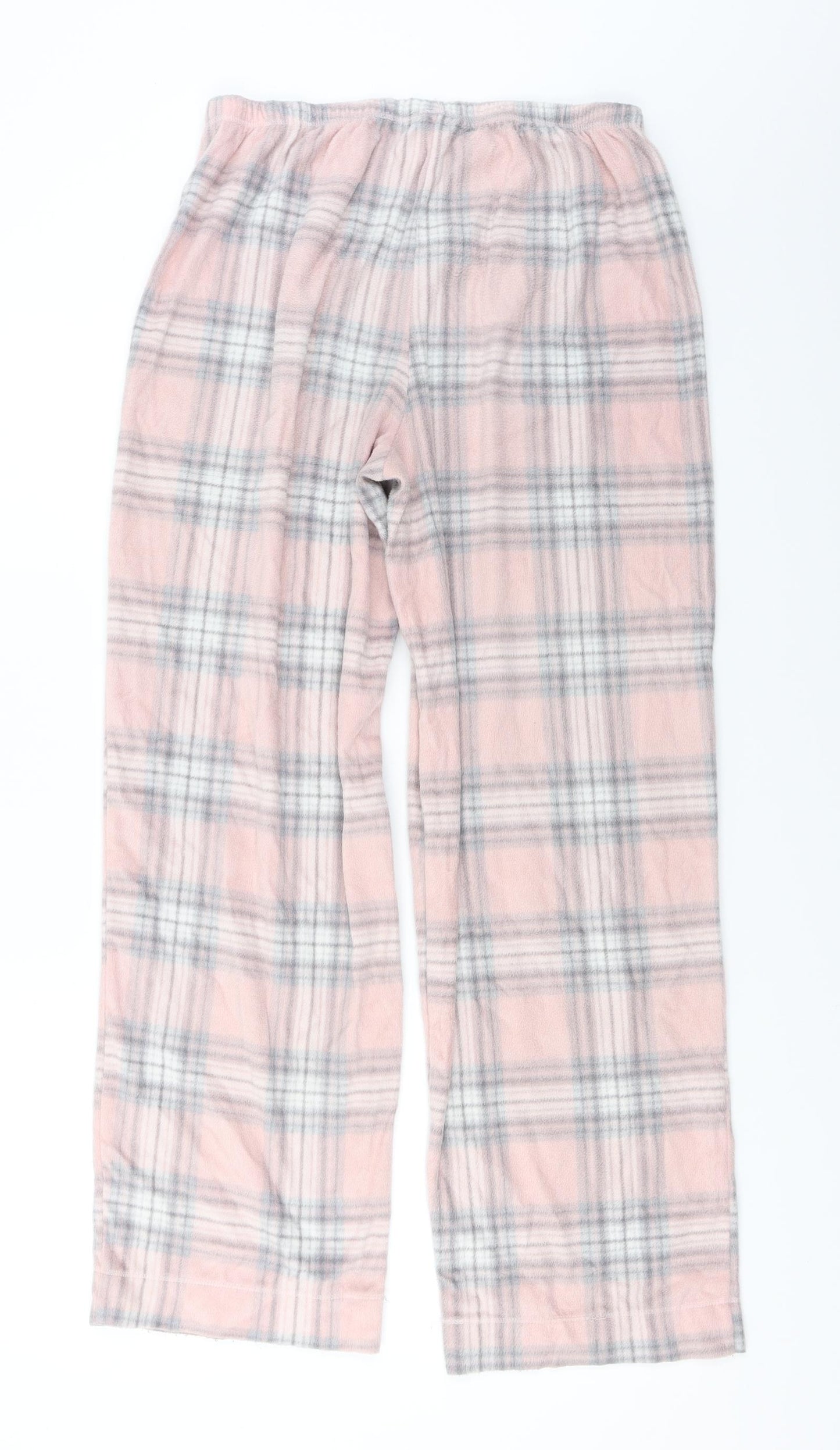 Marks and Spencer  Womens Pink Check  Sweatpants Trousers Size 10 L26 in