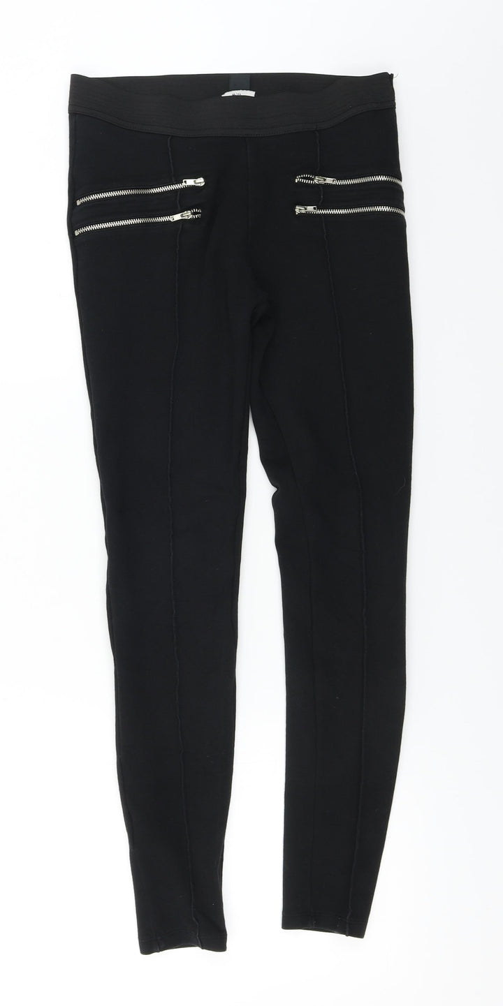 H&M  Womens Black   Trousers  Size S L24 in