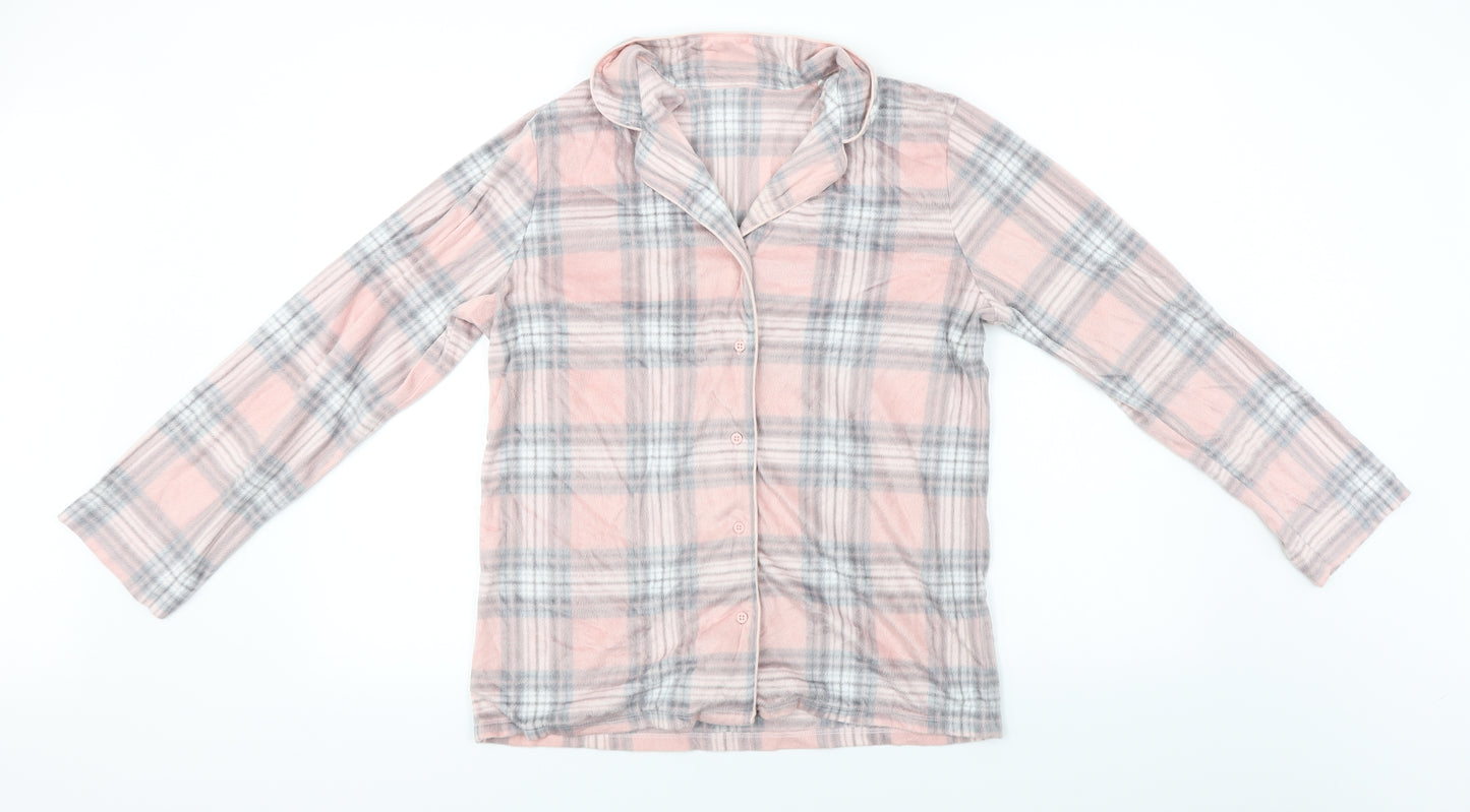 Marks and Spencer  Womens Pink Check  Top Pyjama Top Size 12