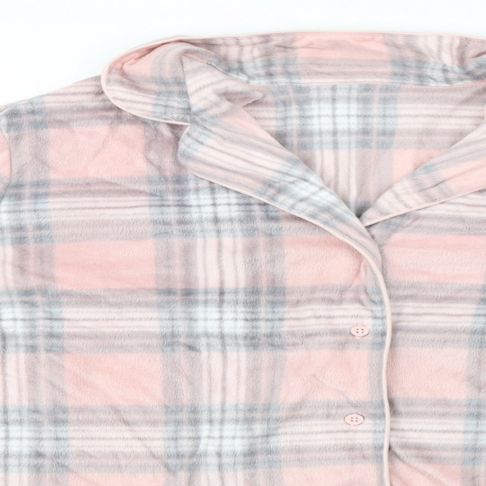 Marks and Spencer  Womens Pink Check  Top Pyjama Top Size 12