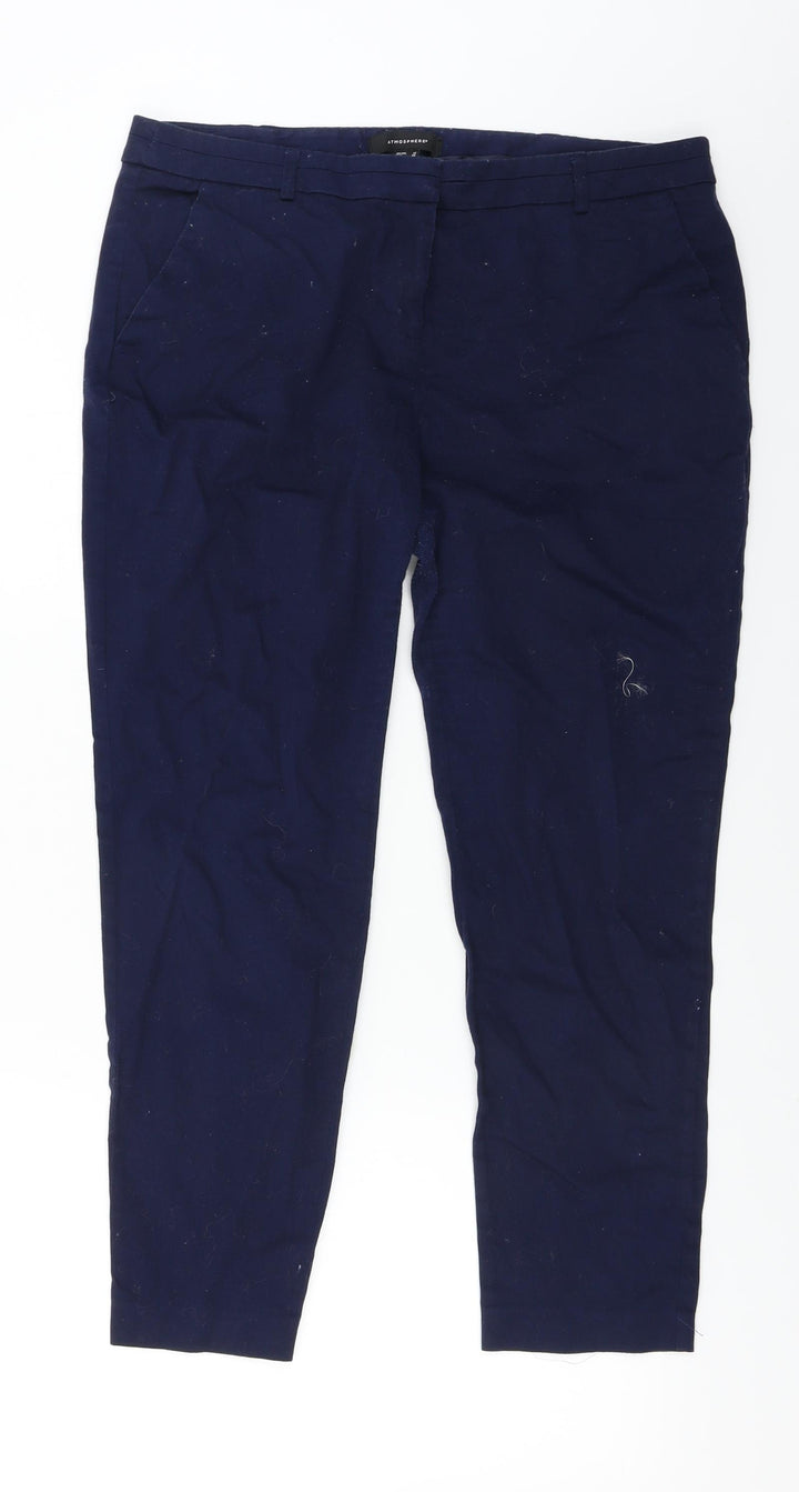 Atmosphere Womens Blue Trousers Size 12 L22 in